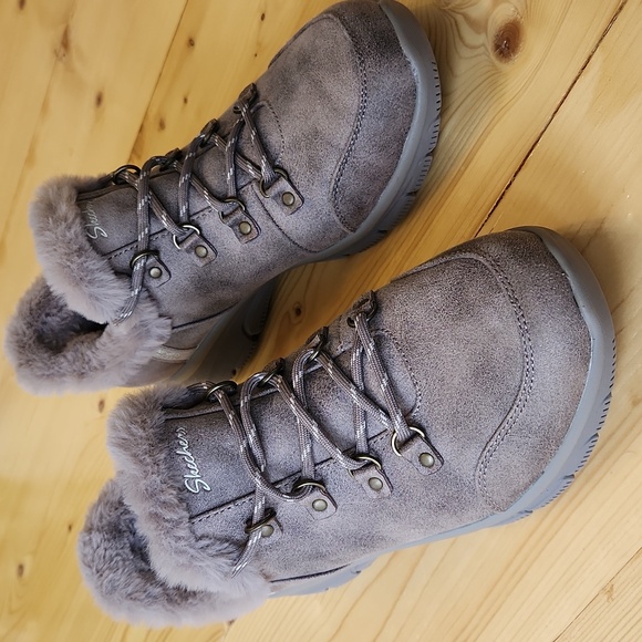 Skechers SLIP IN Easy Going Fall Adventures Ankle Boots Taupe Sz 8 - Picture 7 of 12